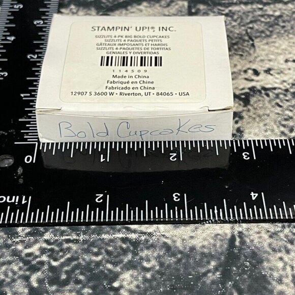 STAMPIN' UP! BIG BOLD CUPCAKES SIZZIX SIZZLITS Set of 4 Dies In Box - Picture 2 of 11